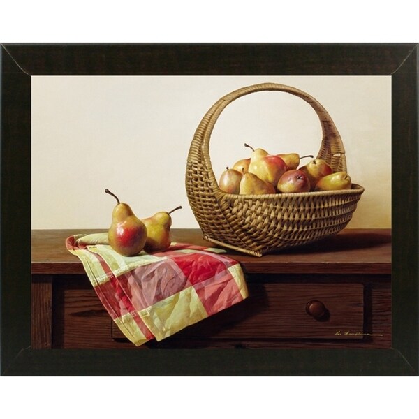 Still Life With Pears-ZHELU49398 Framed Print 18"x24" by Zhen-Huan Lu