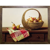 Still Life With Pears-ZHELU49398 Framed Print 18"x24" by Zhen-Huan Lu