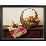 Still Life With Pears-ZHELU49398 Framed Print 18"x24" by Zhen-Huan Lu