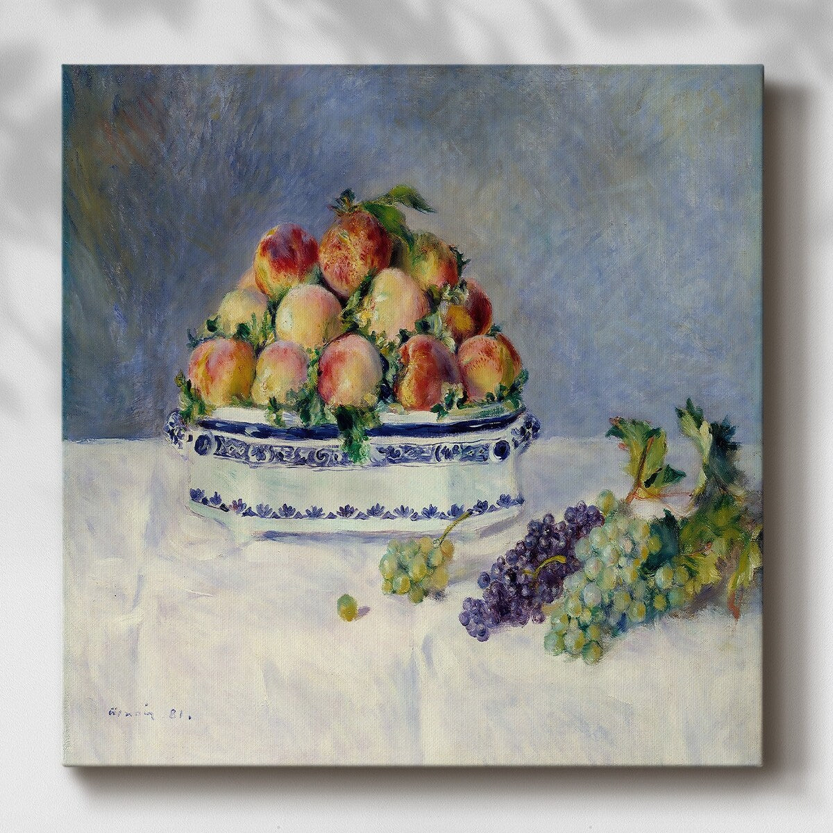 Still Life with Peaches and Grapes-Gallery Wrapped Canvas