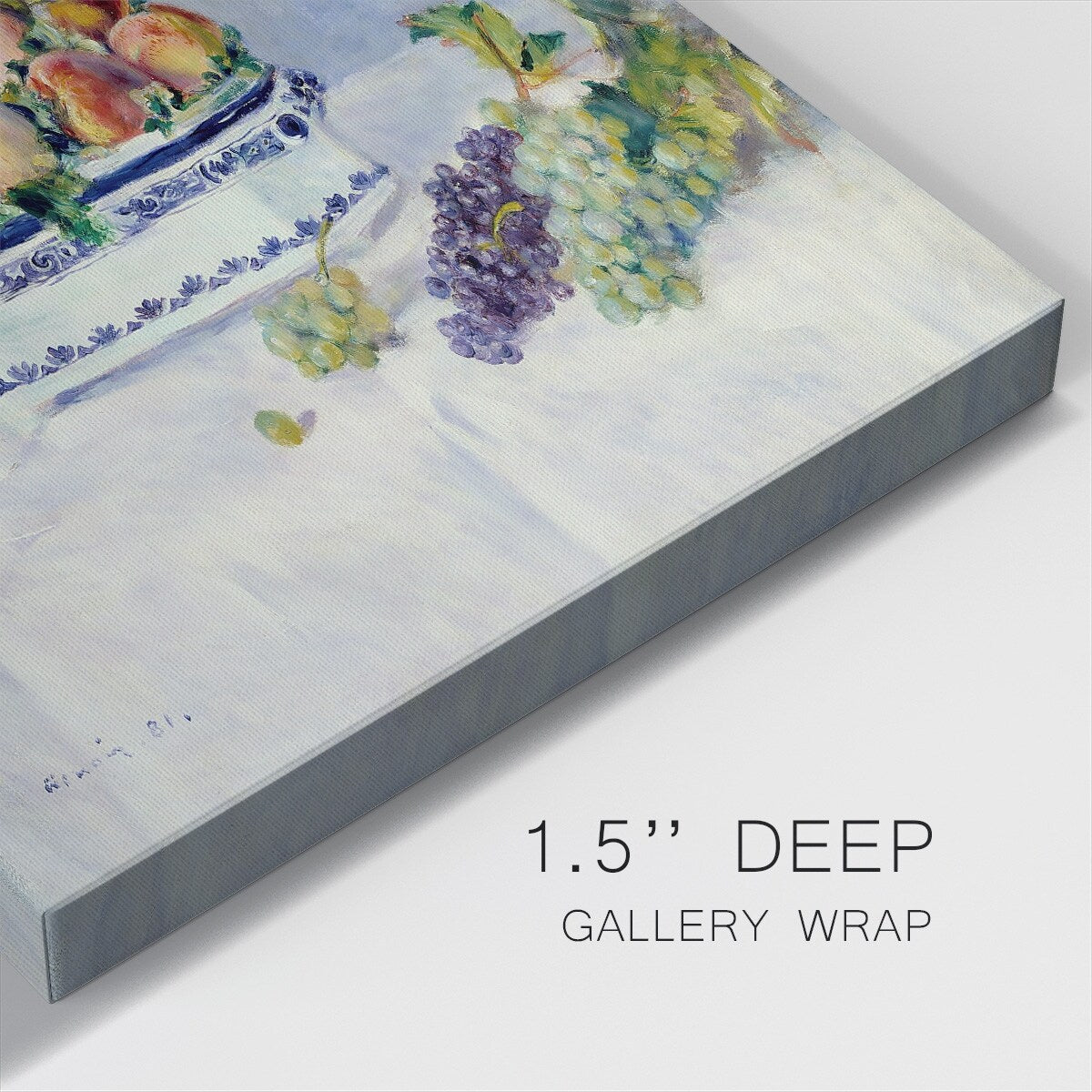 Still Life with Peaches and Grapes-Gallery Wrapped Canvas