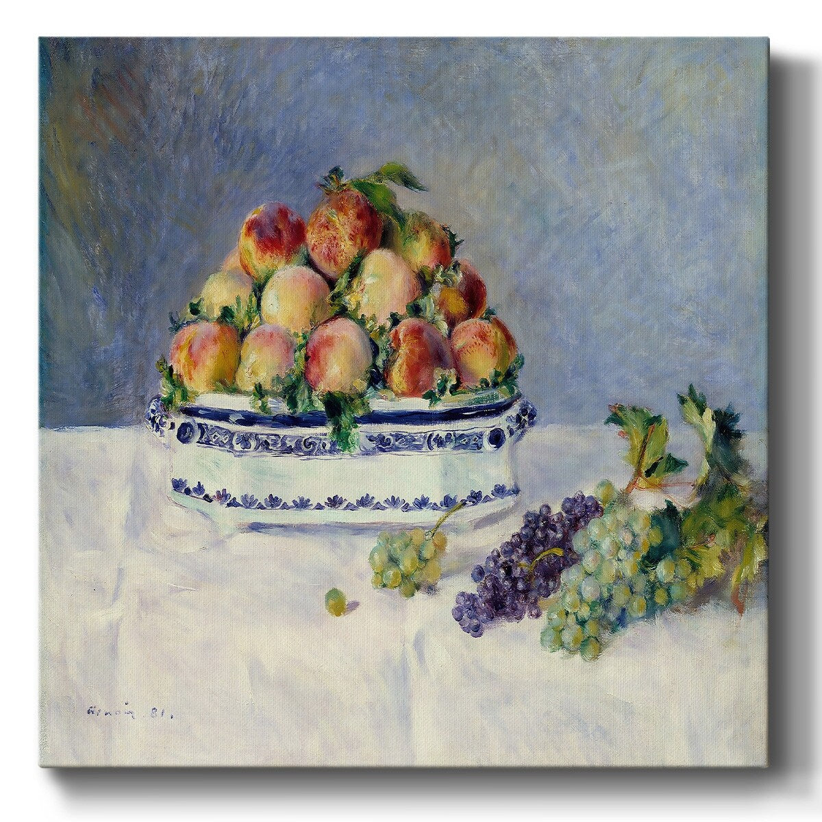 Still Life with Peaches and Grapes-Gallery Wrapped Canvas