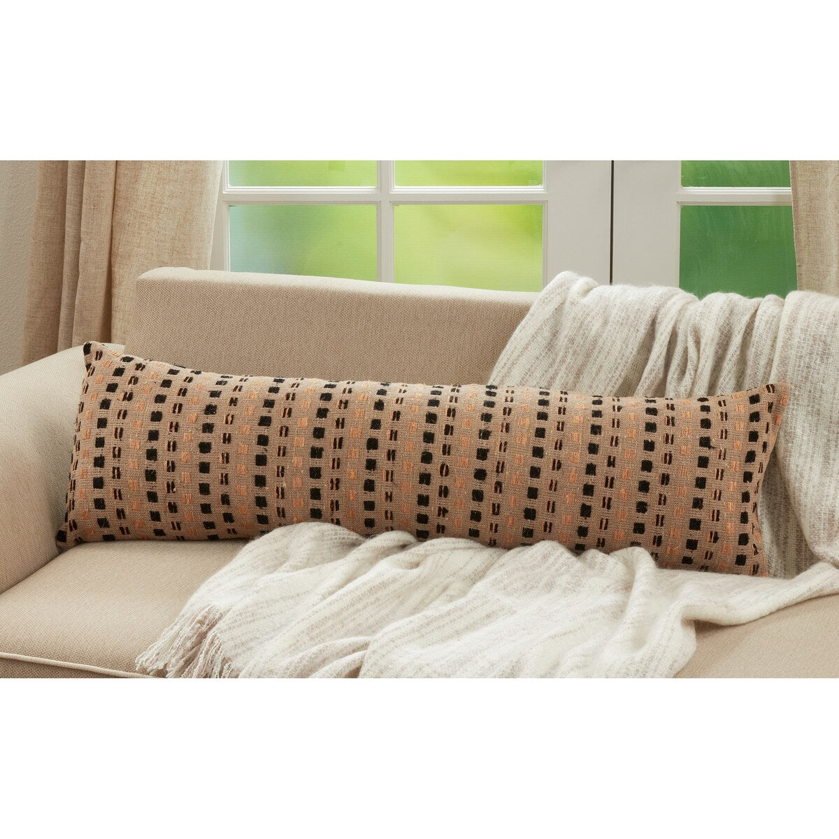Stitch Woven Design Throw Pillow