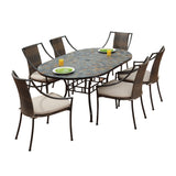 Stone Harbor Table and Laguna Arm Chairs 7-piece Dining Set by Home Styles