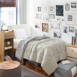 Stone Taupe/Alloy Reversible Twin XL Comforter