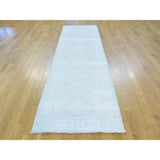 Stone Wash Oushak Handmade Pure Wool Oriental Runner Rug