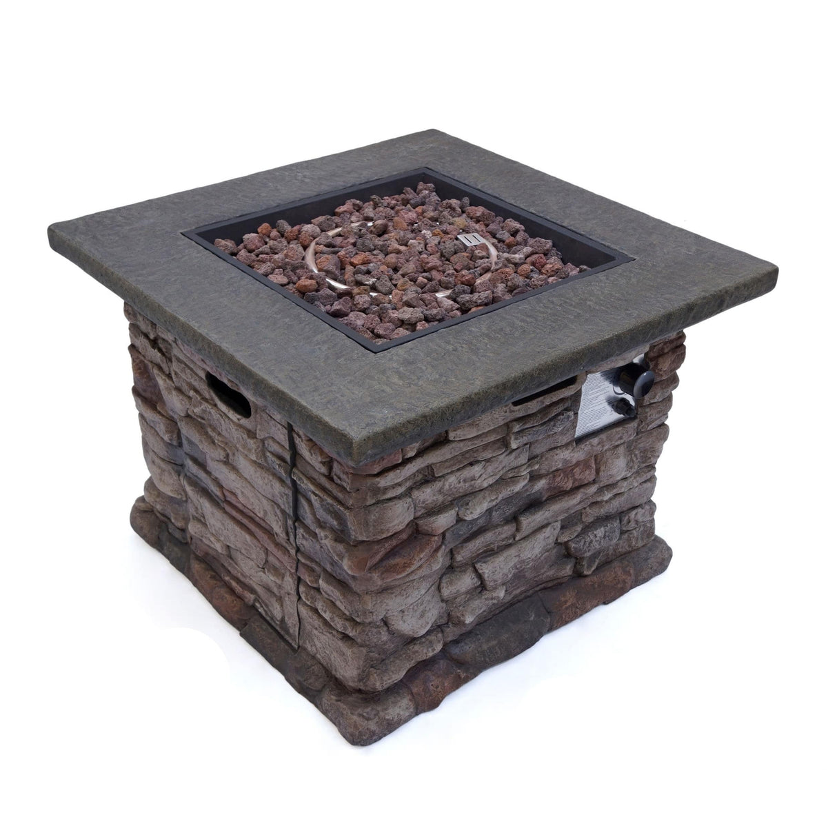 Stonewall Square Propane Firepit by Christopher Knight Home