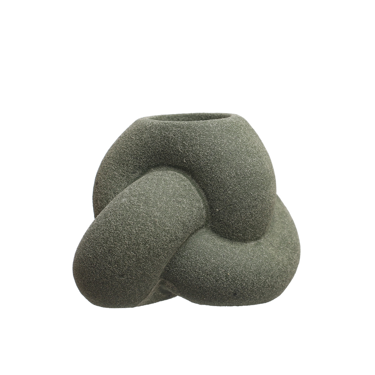 Stoneware Tealight/Taper Holder - 4.8"L x 3.1"W x 3.9"H