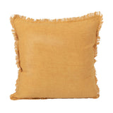 Stonewashed Linen Pillow with Fringe
