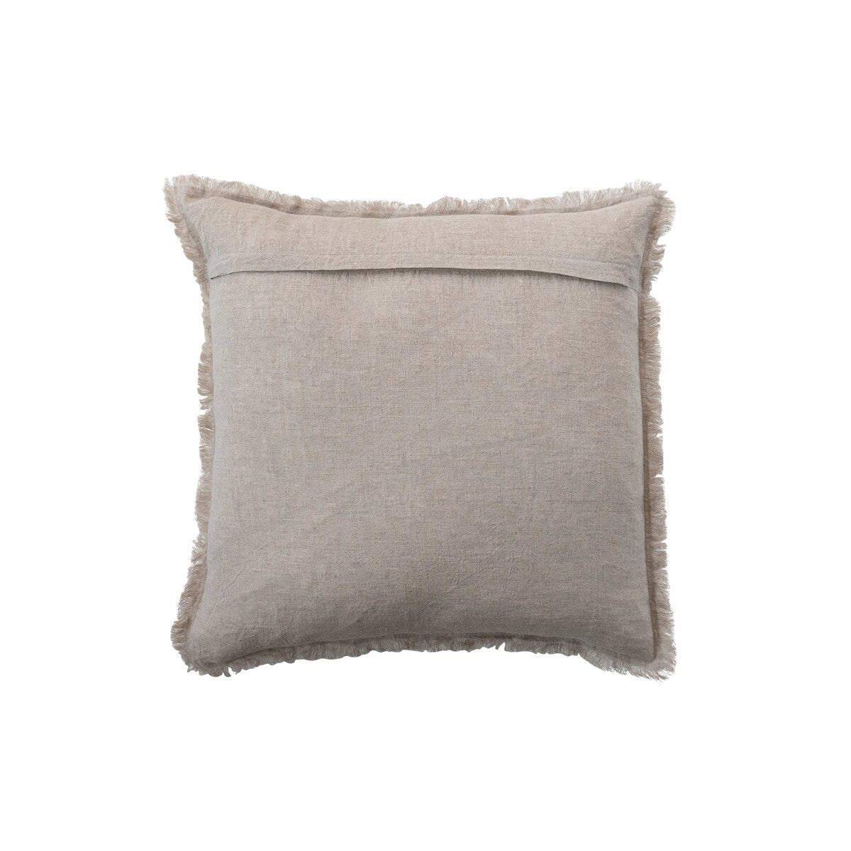 Stonewashed Linen Pillow with Fringe