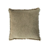 Stonewashed Linen Pillow with Fringe
