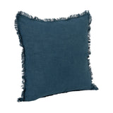 Stonewashed Linen Pillow with Fringe