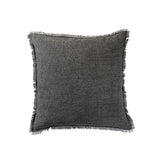 Stonewashed Linen Pillow with Fringe