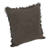 Stonewashed Linen Pillow with Fringe