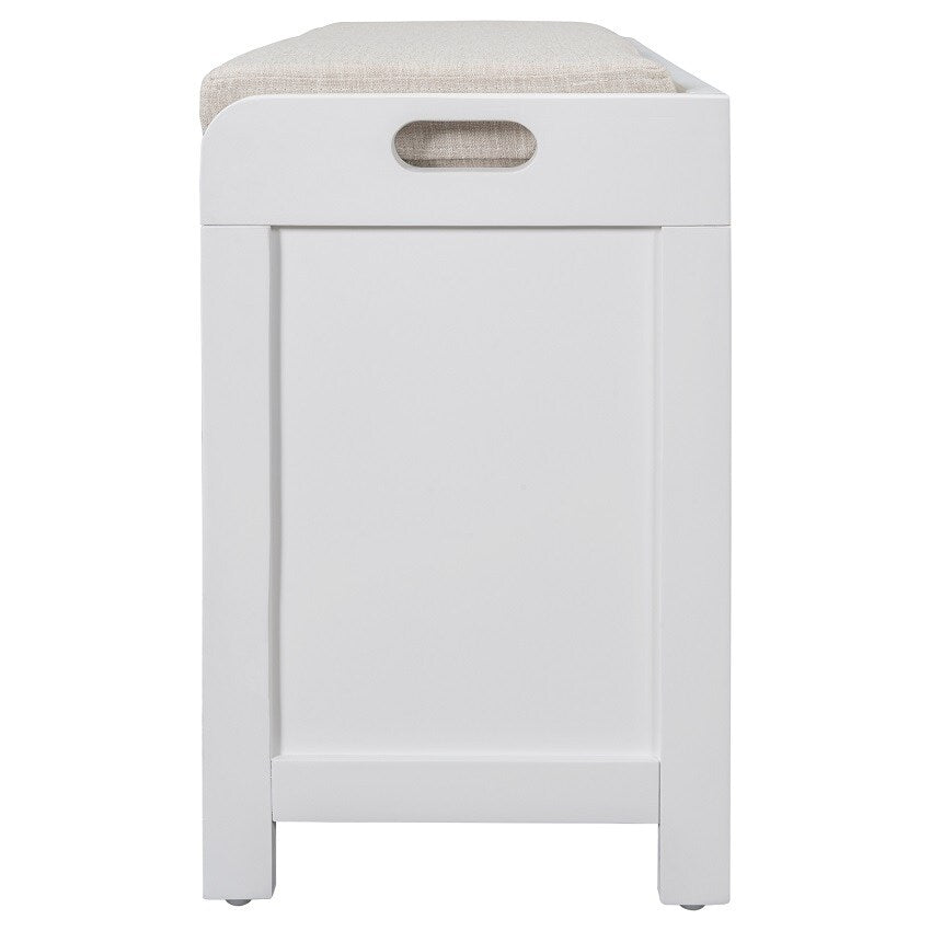 Storage Bench Entryway Bench with Removable Basket and 2 Drawers, with Removable Cushion for Living Room