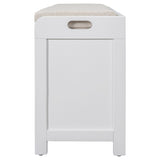 Storage Bench Entryway Bench with Removable Basket and 2 Drawers, with Removable Cushion for Living Room