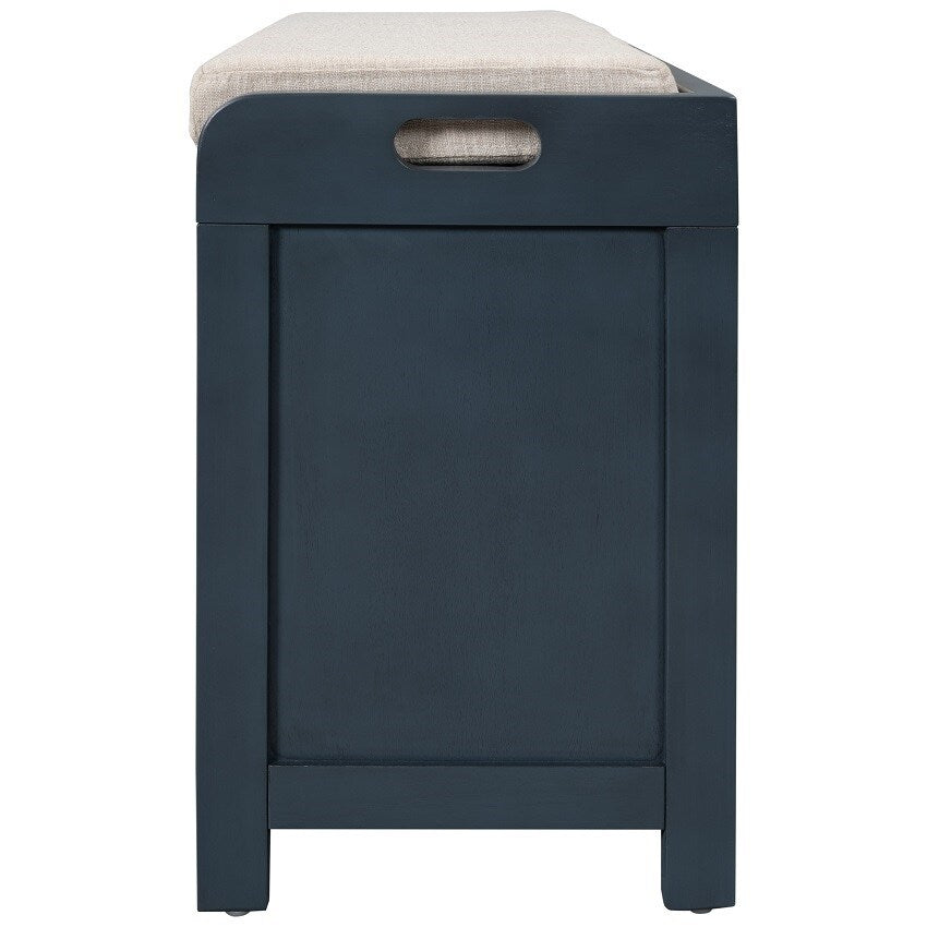 Storage Bench Entryway Bench with Removable Basket and 2 Drawers, with Removable Cushion for Living Room