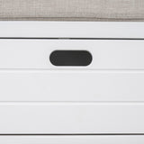 Storage Bench Entryway Bench with Removable Basket and 2 Drawers, with Removable Cushion for Living Room