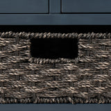 Storage Bench Entryway Bench with Removable Basket and 2 Drawers, with Removable Cushion for Living Room