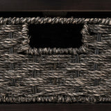 Storage Bench Entryway Bench with Removable Basket and 2 Drawers, with Removable Cushion for Living Room