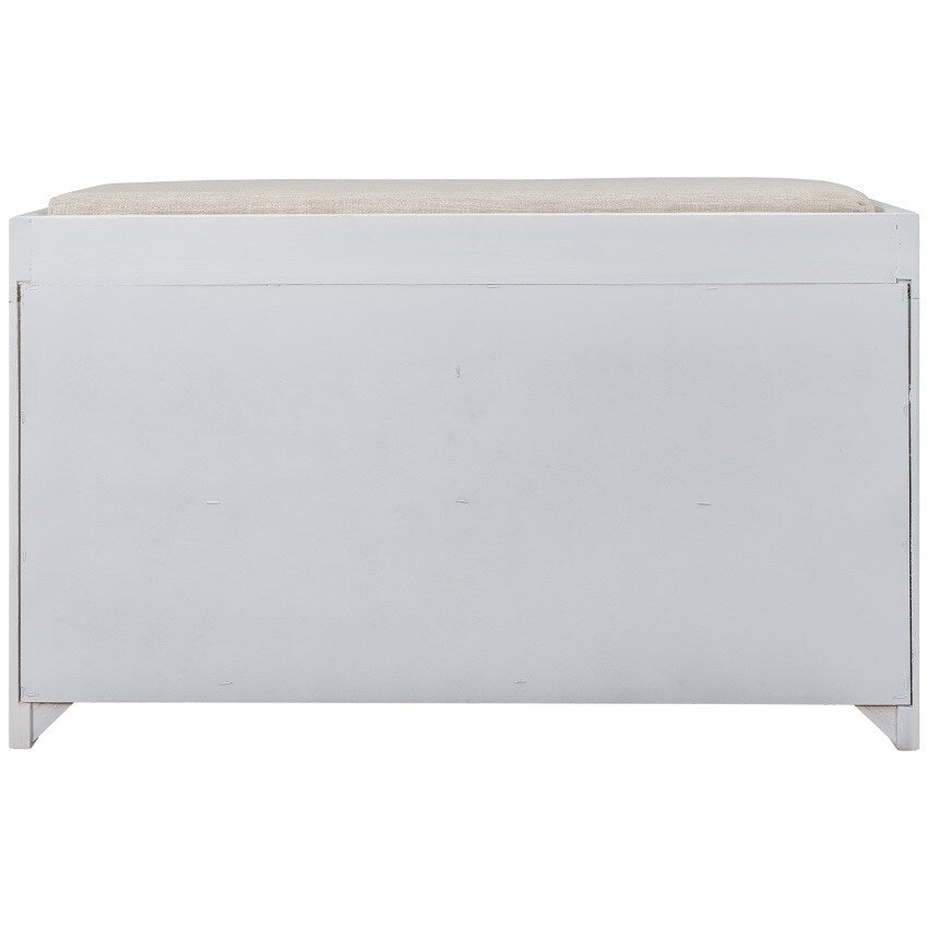 Storage Bench Entryway Bench with Removable Basket and 2 Drawers, with Removable Cushion for Living Room