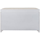 Storage Bench Entryway Bench with Removable Basket and 2 Drawers, with Removable Cushion for Living Room