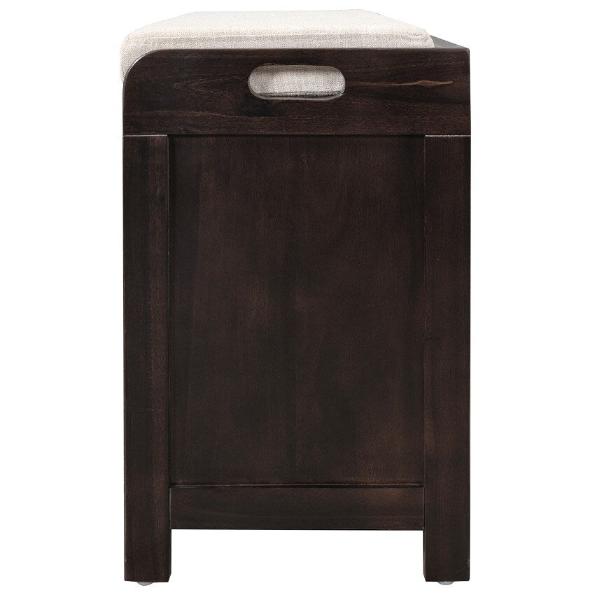 Storage Bench Entryway Bench with Removable Basket and 2 Drawers, with Removable Cushion for Living Room