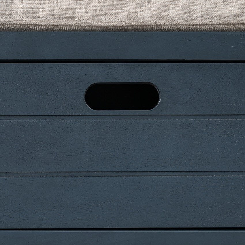 Storage Bench Entryway Bench with Removable Basket and 2 Drawers, with Removable Cushion for Living Room