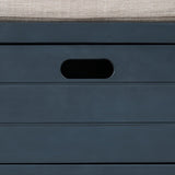 Storage Bench Entryway Bench with Removable Basket and 2 Drawers, with Removable Cushion for Living Room