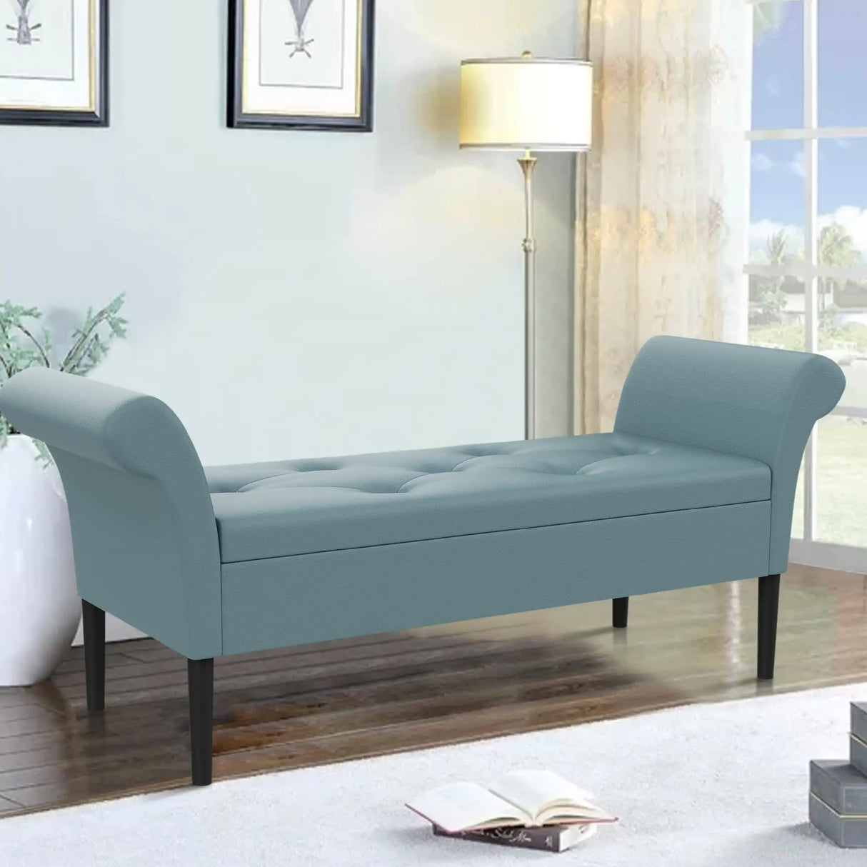 Storage Bench Tufted Bed Bench Entryway Bench