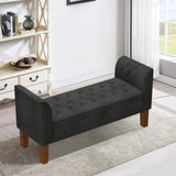 Storage Bench , Bedroom Bench with Arms Ottoman entryway bench with storage