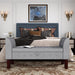 Storage Bench , Bedroom Bench with Arms Ottoman entryway bench with storage