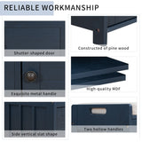 Storage Bench with 3 Shutter-shaped Doors, Shoe Bench with Removable Cushion and Hidden Storage Space