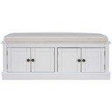 Storage Bench with 4 Doors and Adjustable Shelves