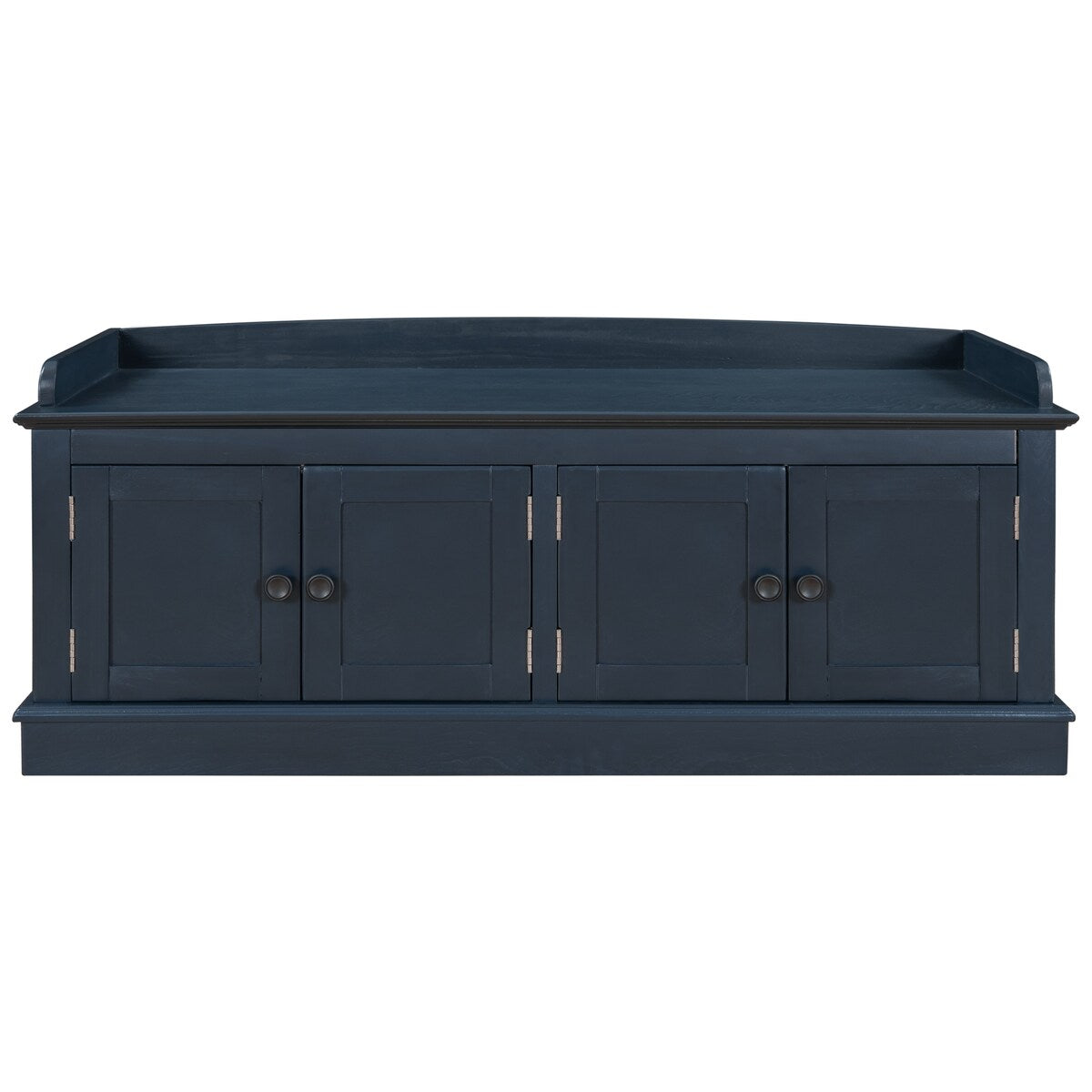 Storage Bench with 4 Doors and Adjustable Shelves
