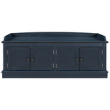 Storage Bench with 4 Doors and Adjustable Shelves