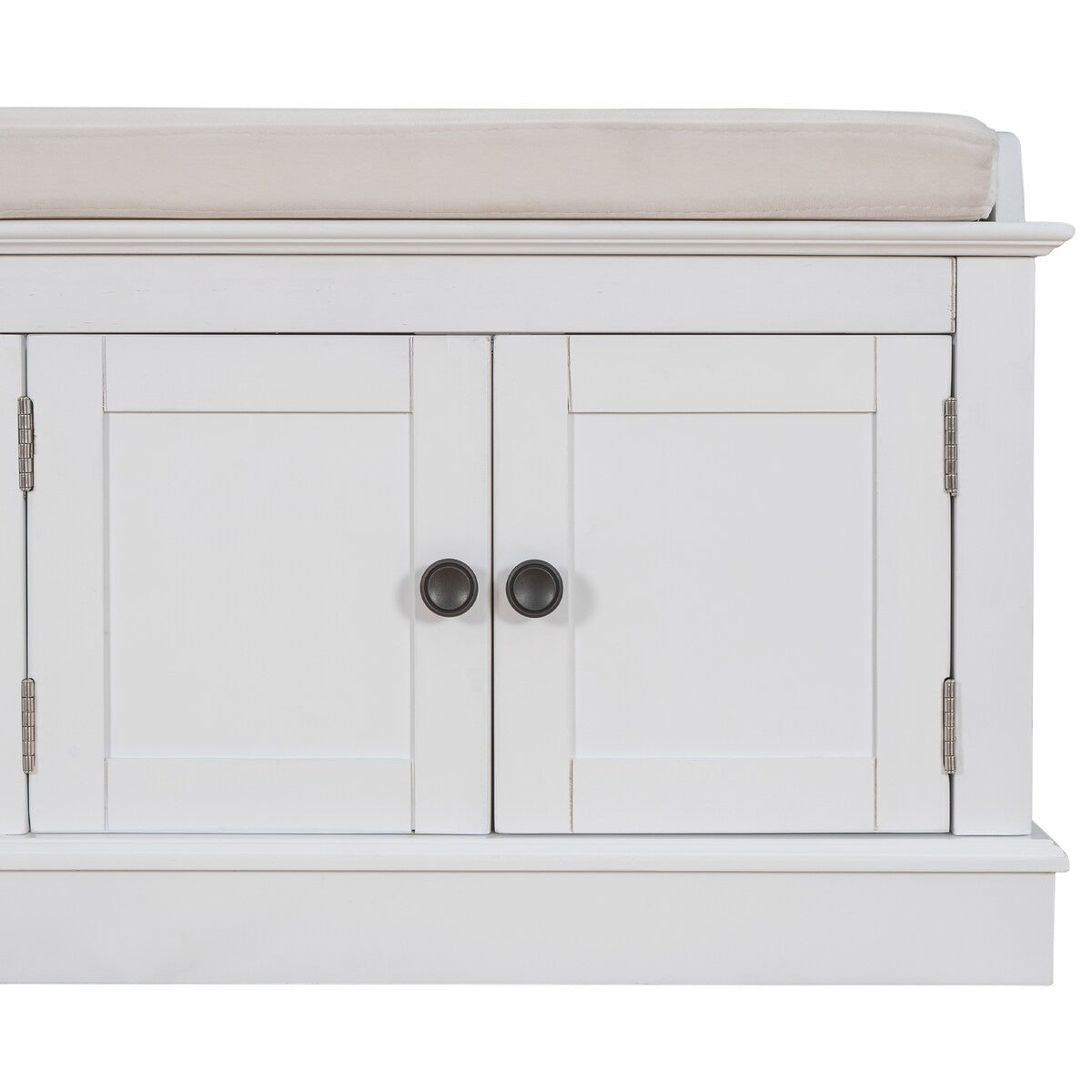 Storage Bench with 4 Doors and Adjustable Shelves