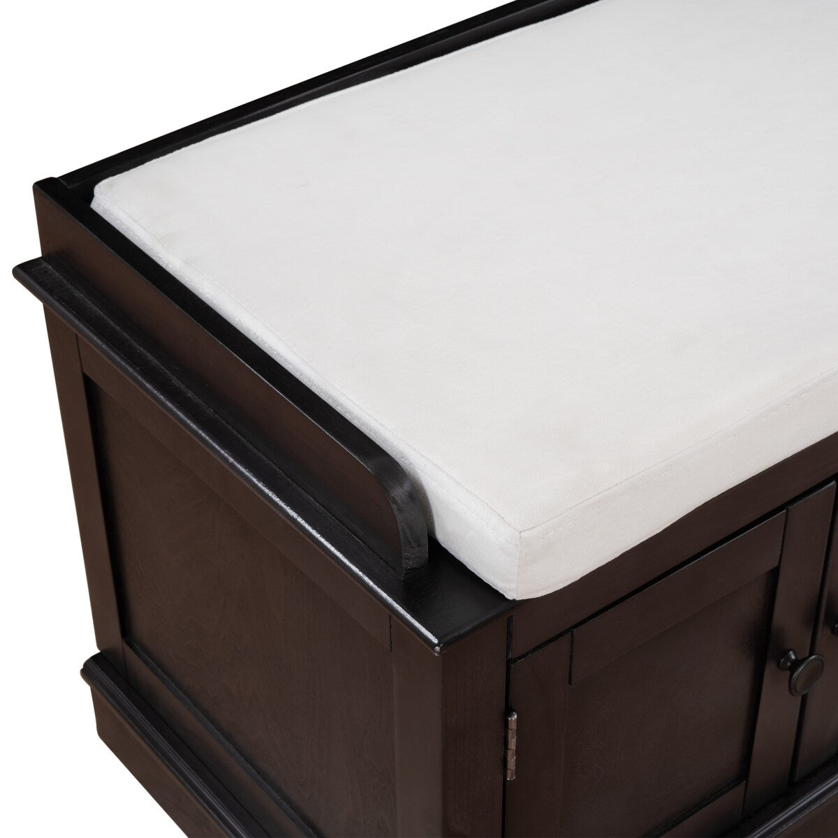 Storage Bench with 4 Doors and Adjustable Shelves