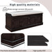 Storage Bench with 4 Doors and Adjustable Shelves