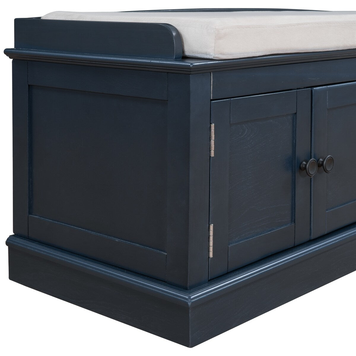 Storage Bench with 4 Doors and Adjustable Shelves