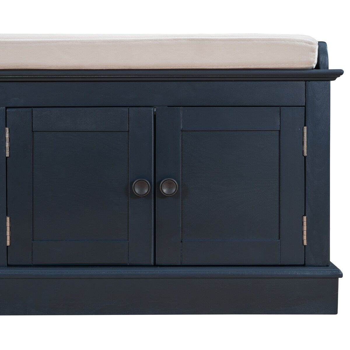 Storage Bench with 4 Doors and Adjustable Shelves