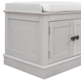 Storage Bench with 4 Doors and Adjustable Shelves