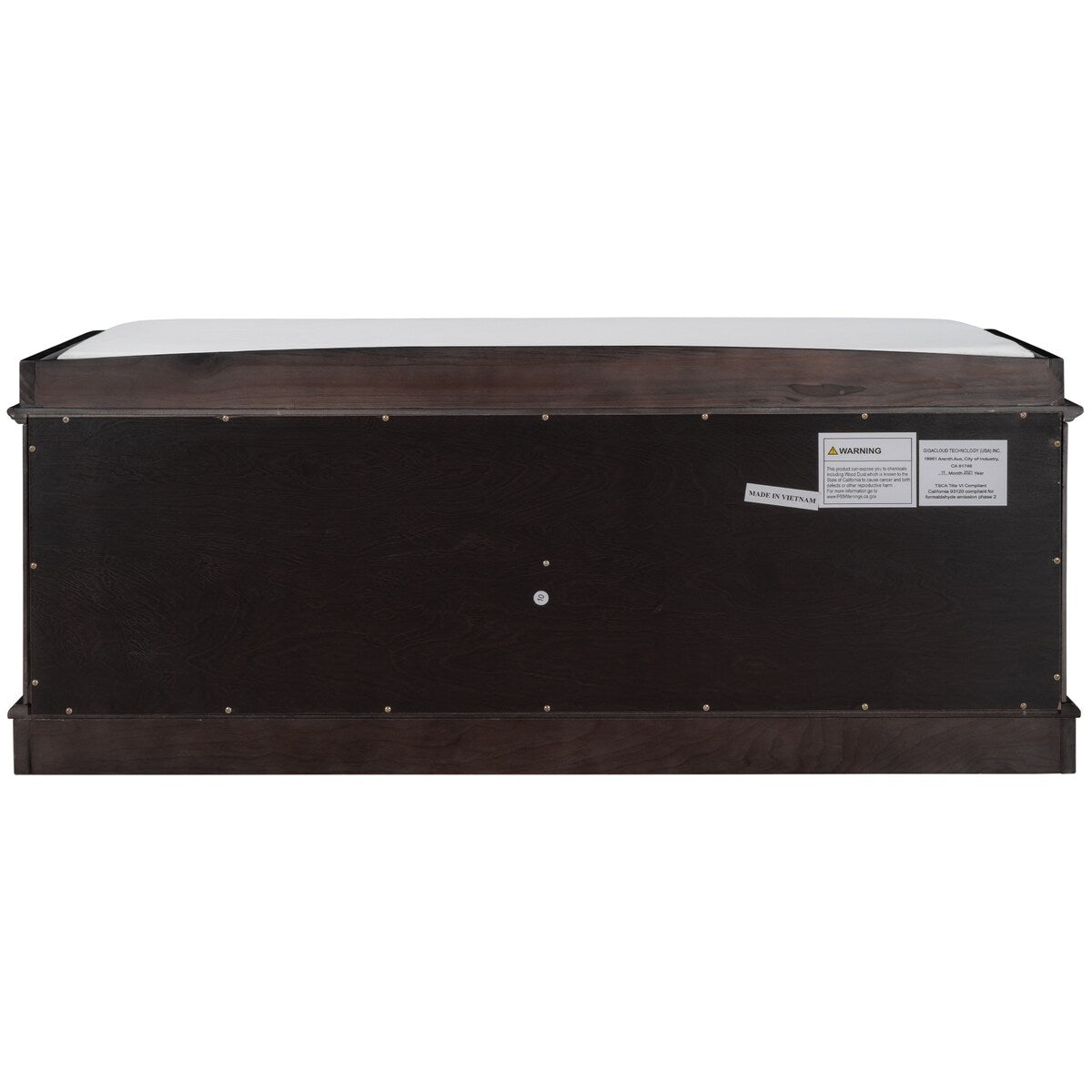 Storage Bench with 4 Doors and Adjustable Shelves