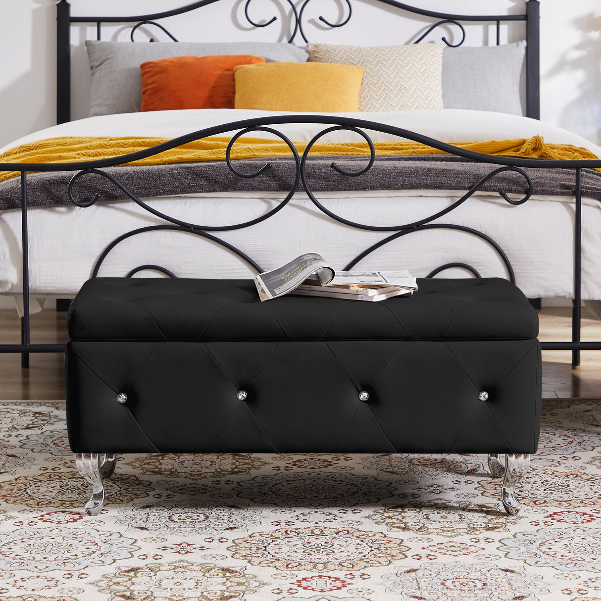 Storage Bench with Padded Seat