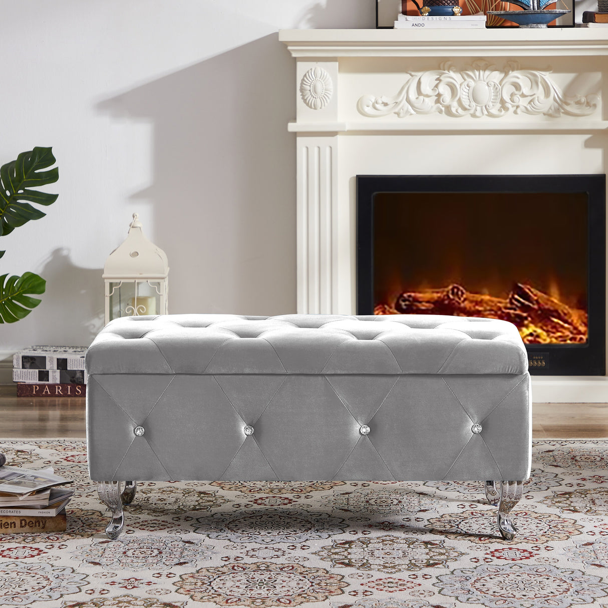 Storage Bench with Padded Seat