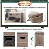 Storage Bench with Removable Basket and 2 Drawers, Fully Assembled Shoe Bench with Removable Cushion