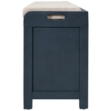 Storage Bench with Removable Basket and 2 Drawers, Fully Assembled Shoe Bench with Removable Cushion