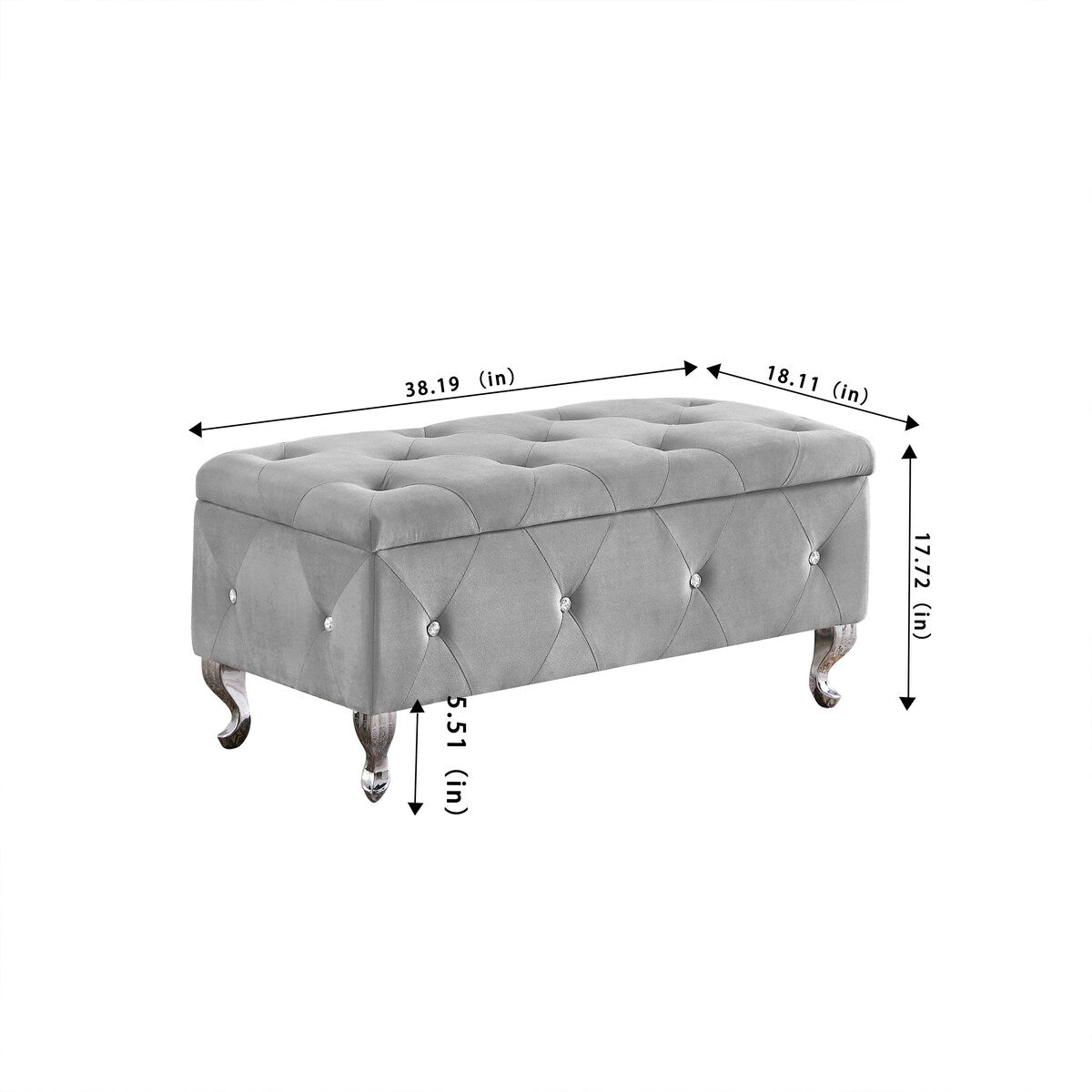 Storage Bench, Flip Top Entryway Bench Seat with Safety Hinge, Storage Chest with Padded Seat for Hallway Living Room Bedroom