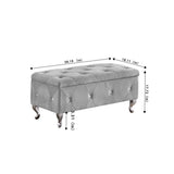Storage Bench, Flip Top Entryway Bench Seat with Safety Hinge, Storage Chest with Padded Seat for Hallway Living Room Bedroom