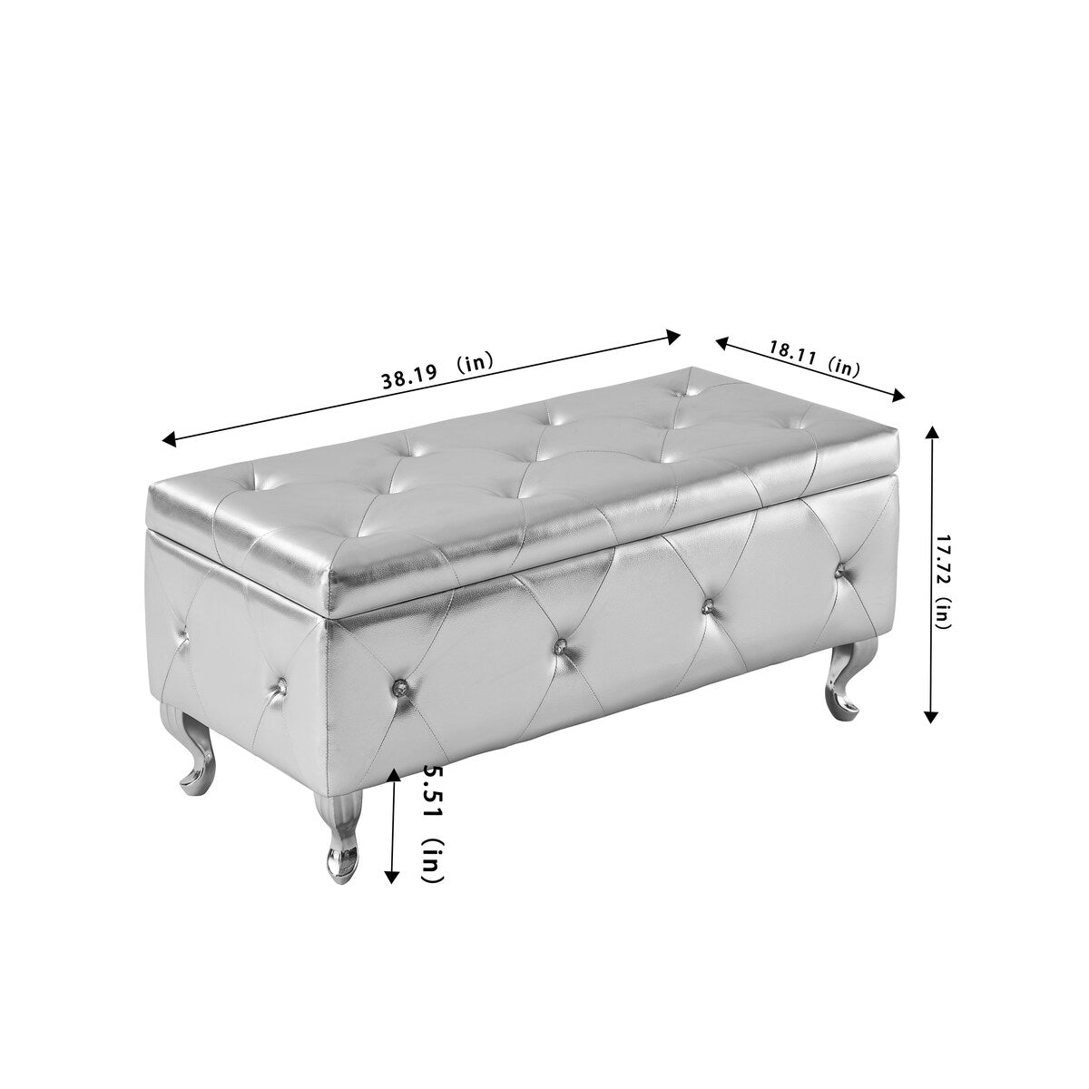 Storage Bench, Flip Top Entryway Bench Seat with Safety Hinge, Storage Chest with Padded Seat, Bed End Stool, Supports 250 lbs